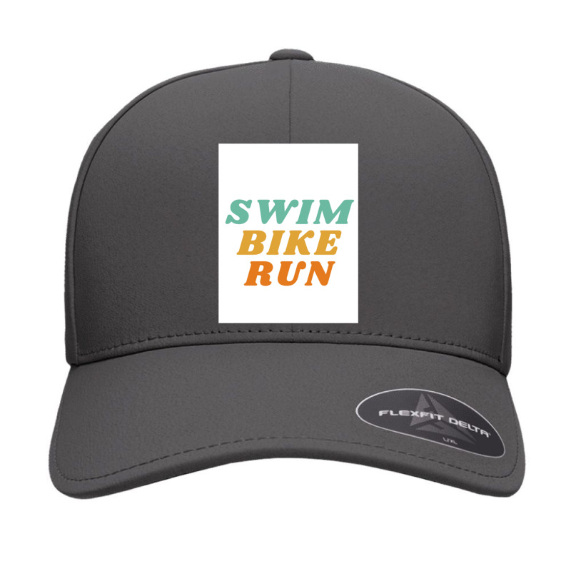 Swim Bike Run Seamless Cap by cm-arts | Artistshot