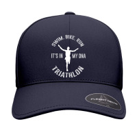 Swim Bike Run Seamless Cap | Artistshot