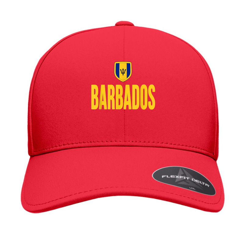 Barbados Barbadian Flag Trident Souvenir Love Gift Seamless Cap by liqualyfu | Artistshot