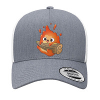 Cute Calcifer Hanging On Wood Yupoong Trucker Cap | Artistshot