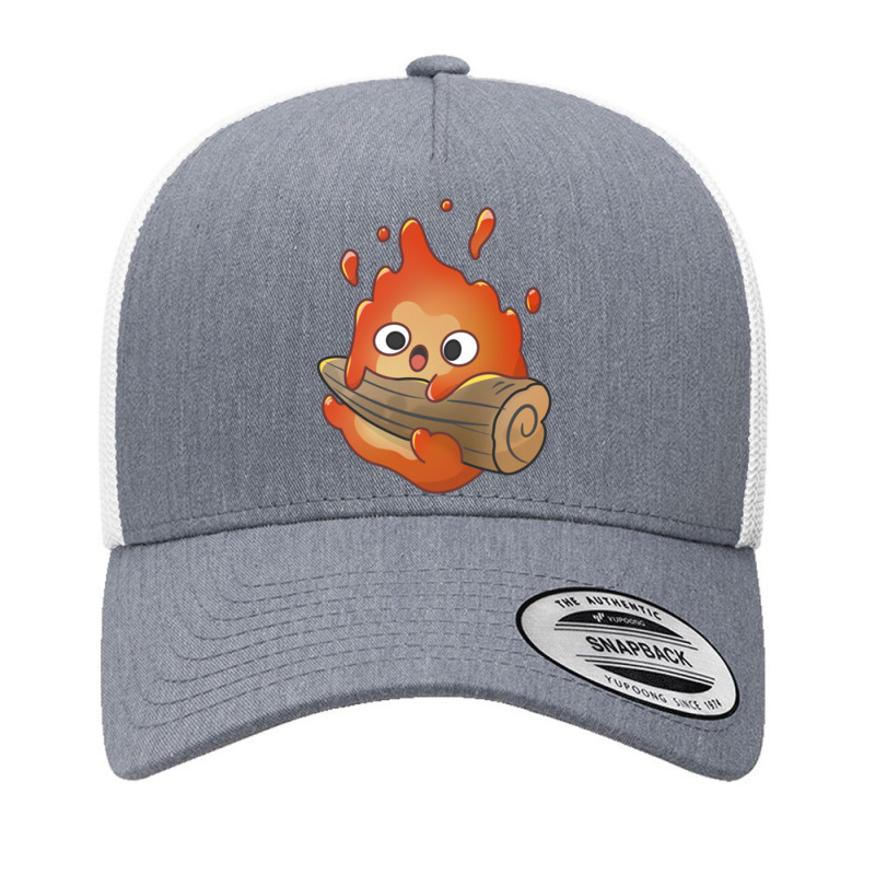 Cute Calcifer Hanging On Wood Yupoong Trucker Cap by cm-arts | Artistshot