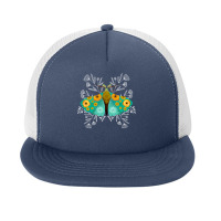 Folk Art Moth Forest Green Folk Art Moth Foam Snapback Hat | Artistshot