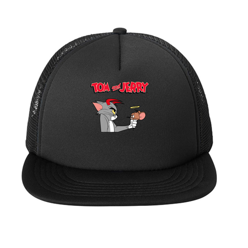 Tom And Jerry Devil And Angel Humor Poster Foam Snapback hat by ngodo | Artistshot