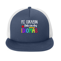 Mi Corazon Late En Dos Idiomas Bilingual Foam Snapback Hat | Artistshot