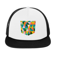 Pocket - Irregular Triangles Multi Foam Snapback Hat | Artistshot