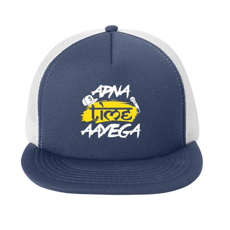 Apna Time Aayega Bollywood Hindi Quote Foam Snapback hat by cm-arts | Artistshot