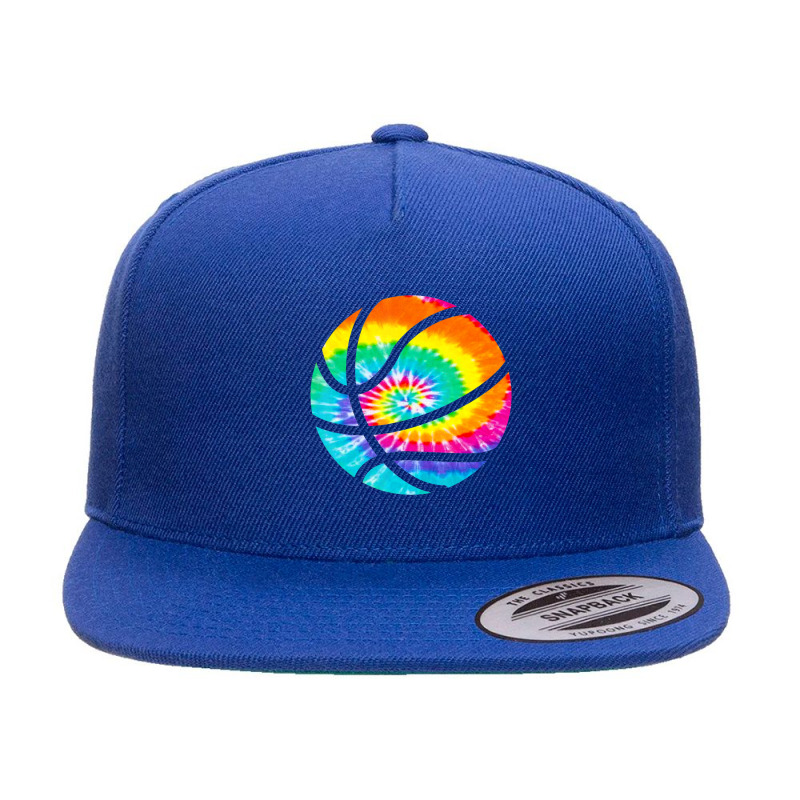 Basketball Tie Dye Rainbow Trippy Hippie 5 panel snapback cap by cm-arts | Artistshot