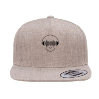 Music Minimal Abstract Art 1 5 Panel Snapback Cap | Artistshot