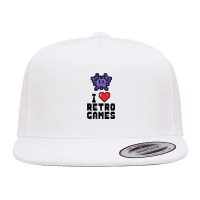 I Love Retro Games Arcade Gamer 1 5 Panel Snapback Cap | Artistshot