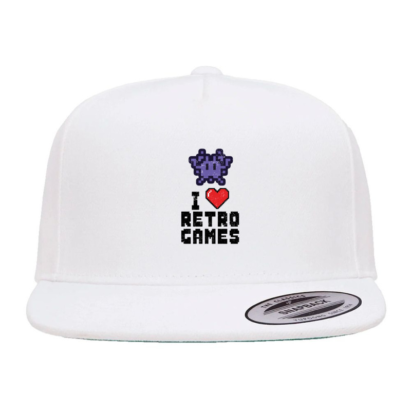 I Love Retro Games Arcade Gamer 1 5 panel snapback cap by SteveHunter | Artistshot