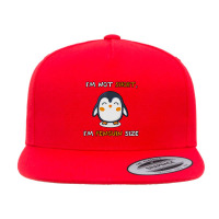 I'm Not Short I'm Penguin Size Quote 5 Panel Snapback Cap | Artistshot