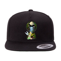 Peter Pan Tinkerbell Keyhole Graphic 5 Panel Snapback Cap | Artistshot