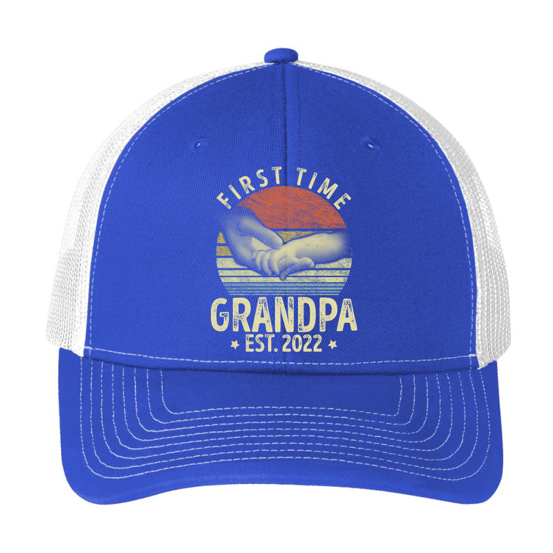 First Time Gerandpa Est. 2022 Funny New Dad Papa Pa Trucker Cap by behindcedar22 | Artistshot