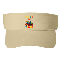 This Boy Loves Trains Locomotives And Wagon! Kid Boys Train T Shirt Fashion Visor | Artistshot