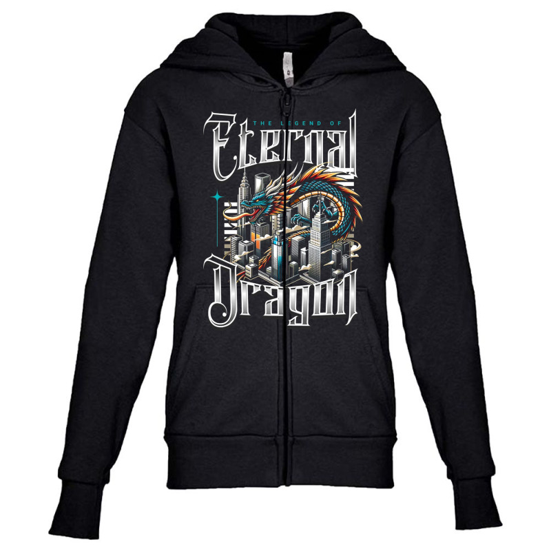 Eternal Dragon Youth Zipper Hoodie by New Nice Shirt | Artistshot