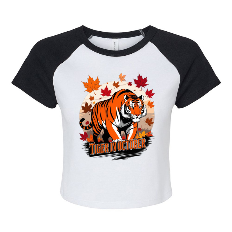 Tiger Jungle Tiger Raglan Crop Top by Shop now | Artistshot