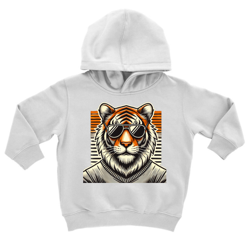 Wild Tiger Wearing Glasses Toddler Hoodie by Shop now | Artistshot