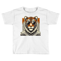 Wild Tiger Wearing Glasses Toddler T-shirt | Artistshot