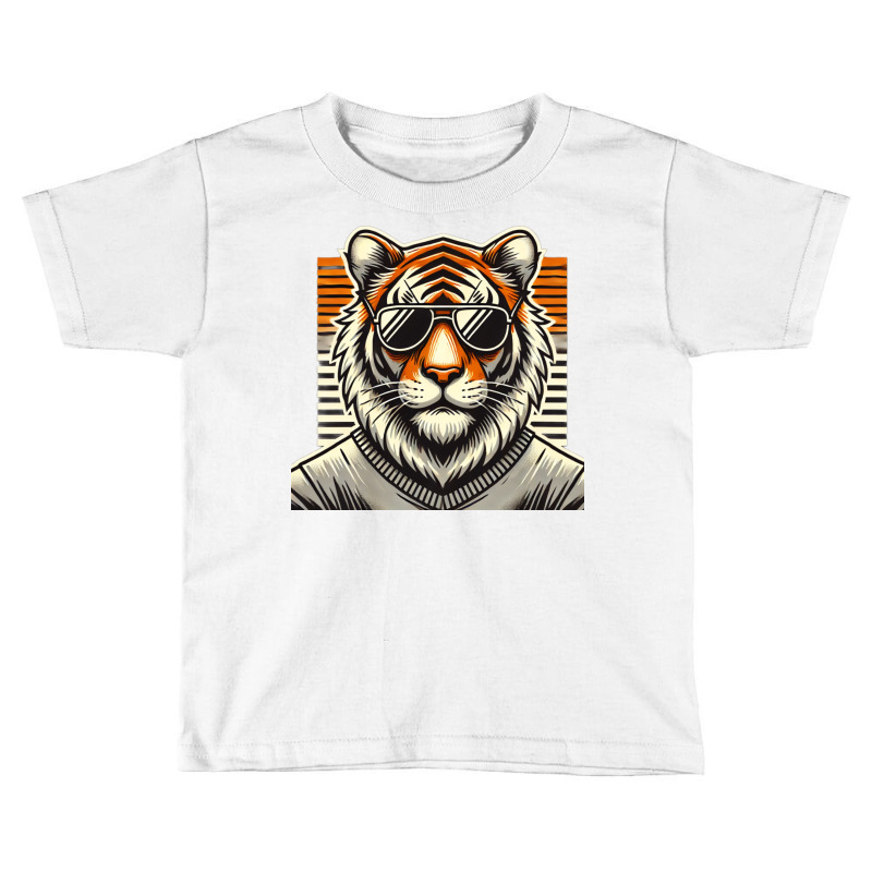 Wild Tiger Wearing Glasses Toddler T-shirt by Shop now | Artistshot