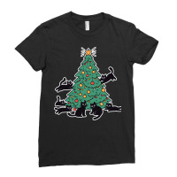 Playful Black Cats Ladies Fitted T-shirt | Artistshot