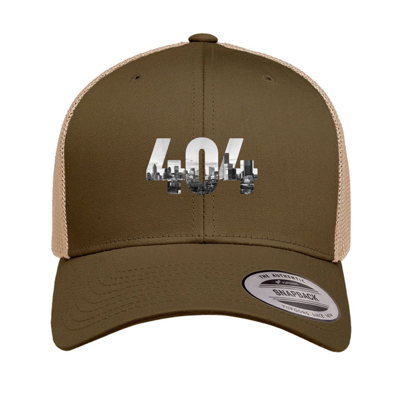 Atlanta 404 Area Code Skyline Atl Georgia Vintage T Shirt Retro Trucker Cap by diles | Artistshot