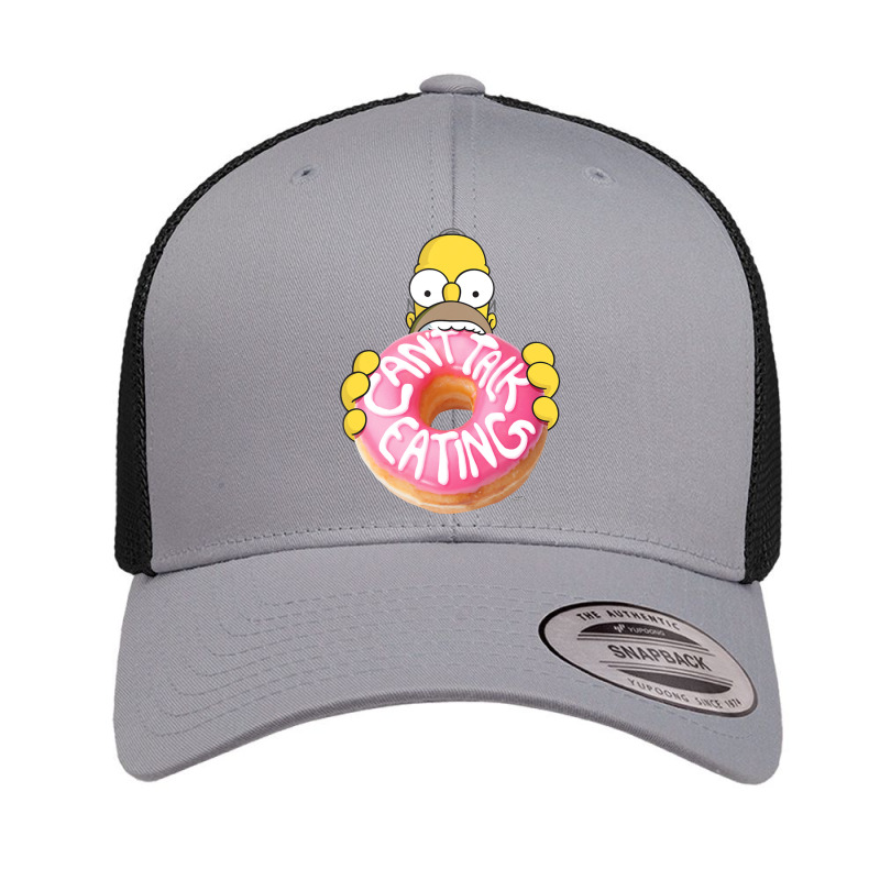 The Simpsons Homer Can't Talk Eating Donut Retro Trucker Cap by yumgaugeteuda | Artistshot