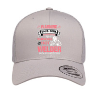 Warning This Welder Wife Girl Birthday Retro Trucker Cap | Artistshot