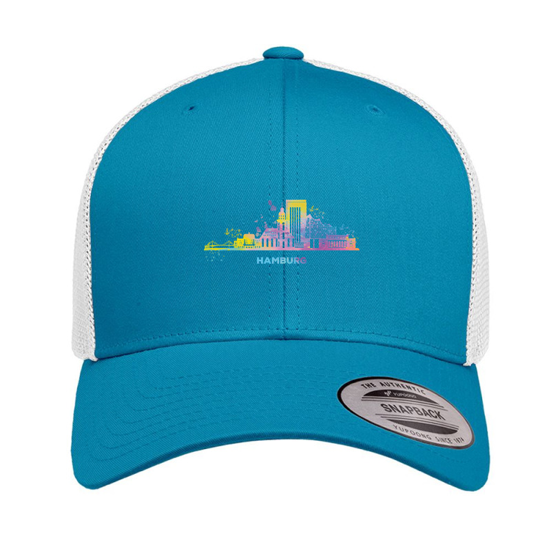 Hamburg Skyline Colorful Hamburger-dywqj Retro Trucker Cap by Jerhogen528 | Artistshot