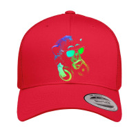 Monkey Chimp With Sunglasses And Headphones Retro Trucker Cap | Artistshot