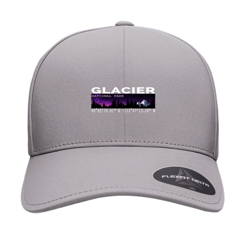 Glacier National Park Night Sky With Gps Location Design Seamless Cap by DANIELKRUTCHEK | Artistshot