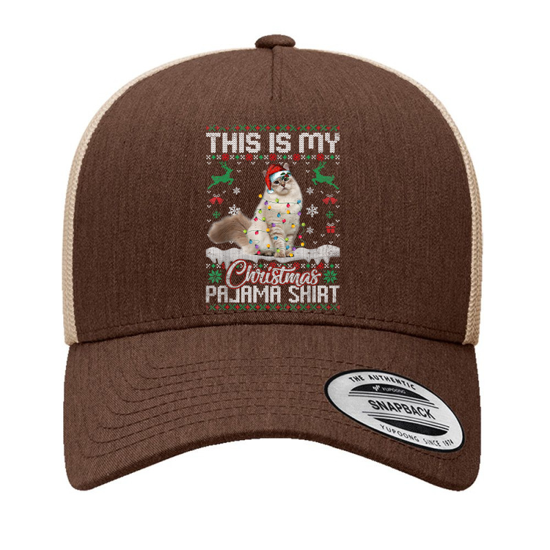 This Is My Christmas Pajama Funny Siberian Cat Xmas T Shirt Yupoong Trucker Cap by cm-arts | Artistshot