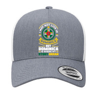 Dominica Dominican Dominica Flag Quote Pullover Hoodie Yupoong Trucker Cap | Artistshot