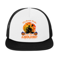 Spooky Audiologist My Broom Broke Halloween Costume Foam Snapback Hat | Artistshot