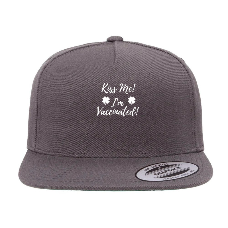 Kiss Me I'm Vaccinated 5 panel snapback cap by AlmaWilliams | Artistshot