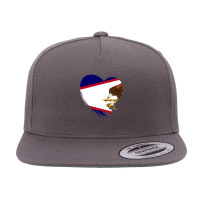 American Samoa American Samoan Heart Love Flag 5 Panel Snapback Cap | Artistshot