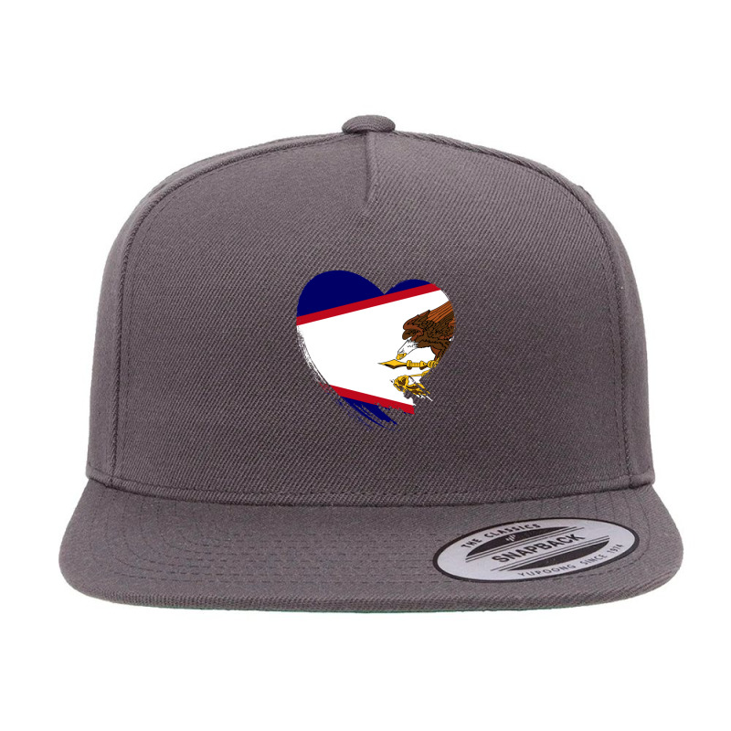 American Samoa American Samoan Heart Love Flag 5 panel snapback cap by CathyCurry | Artistshot