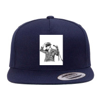 Leonard Cohen Original Hand Drawn Ink Print 5 Panel Snapback Cap | Artistshot