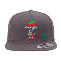 Fun Competitive Elf Game On Christmas Family Matching Group 5 Panel Snapback Cap | Artistshot