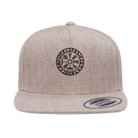 Vegvisir - Futhark - Runes - Navigator - Vikings 5 Panel Snapback Cap | Artistshot