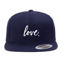 Cute Cursive Love Valentines Day Red Top 5 Panel Snapback Cap | Artistshot