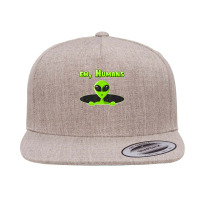 Ew Humans People Green Alien Ufo Planet 5 Panel Snapback Cap | Artistshot