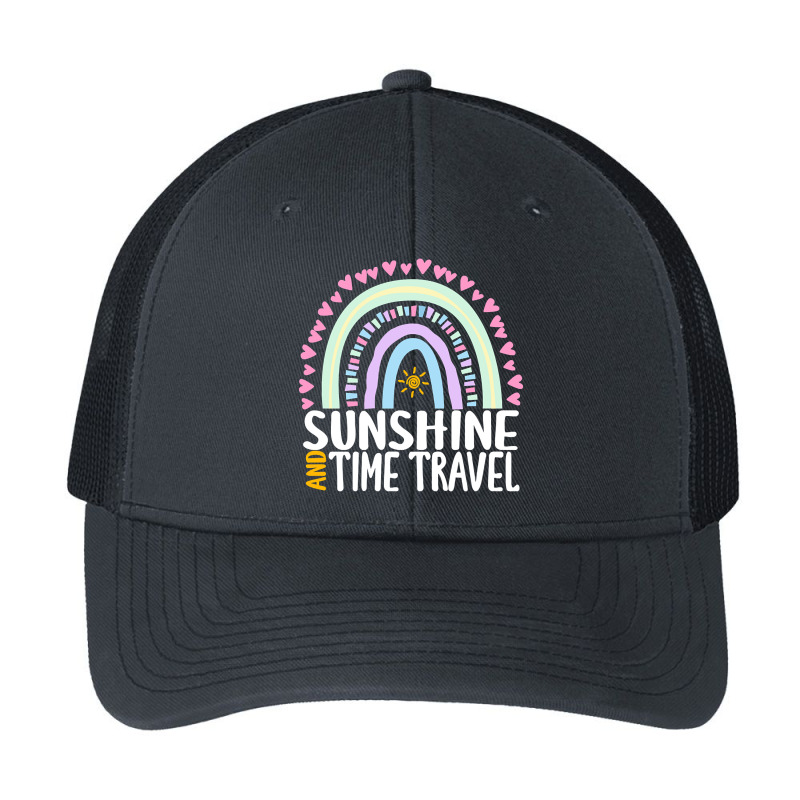 Sunshine And Time Travel Cute Rainbow Graphic For Womens Kids Girls Pa Trucker Cap by behindcedar22 | Artistshot