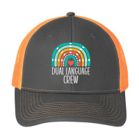 Dual Language Crew Rainbow Bilingual Teacher Dual Language Pa Trucker Cap | Artistshot