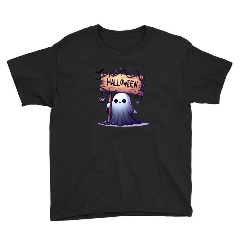 Halloween Ghost In The Dark Night Youth Tee by risedesignid | Artistshot