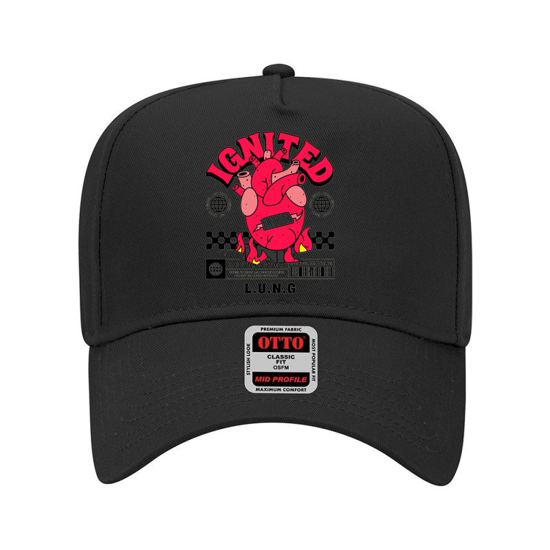 Ignited Lung Adjustable Baseball Cap by New Nice Shirt | Artistshot