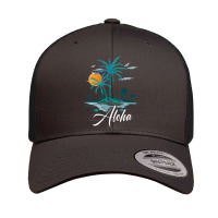 Aloha Hawaii Palm Tree Beach Vacation Family Trip Retro Trucker Cap | Artistshot