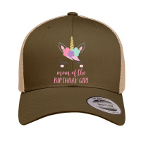 Cute Unicorn Mom Mom Of The Birthday Girl Retro Trucker Cap | Artistshot