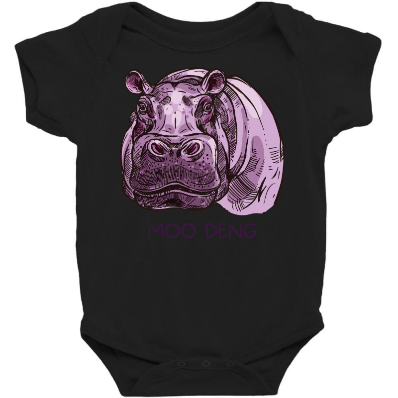 Baby Hippo Moo Deng Baby Bodysuit by Faguo | Artistshot