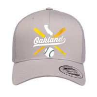 Womens Oakland Baseball Vintage California Pride Love City Green V-nec Retro Trucker Cap | Artistshot