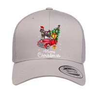 Standard Schnauzer Rides Red Truck Christmas Pajama 002 Retro Trucker Cap | Artistshot